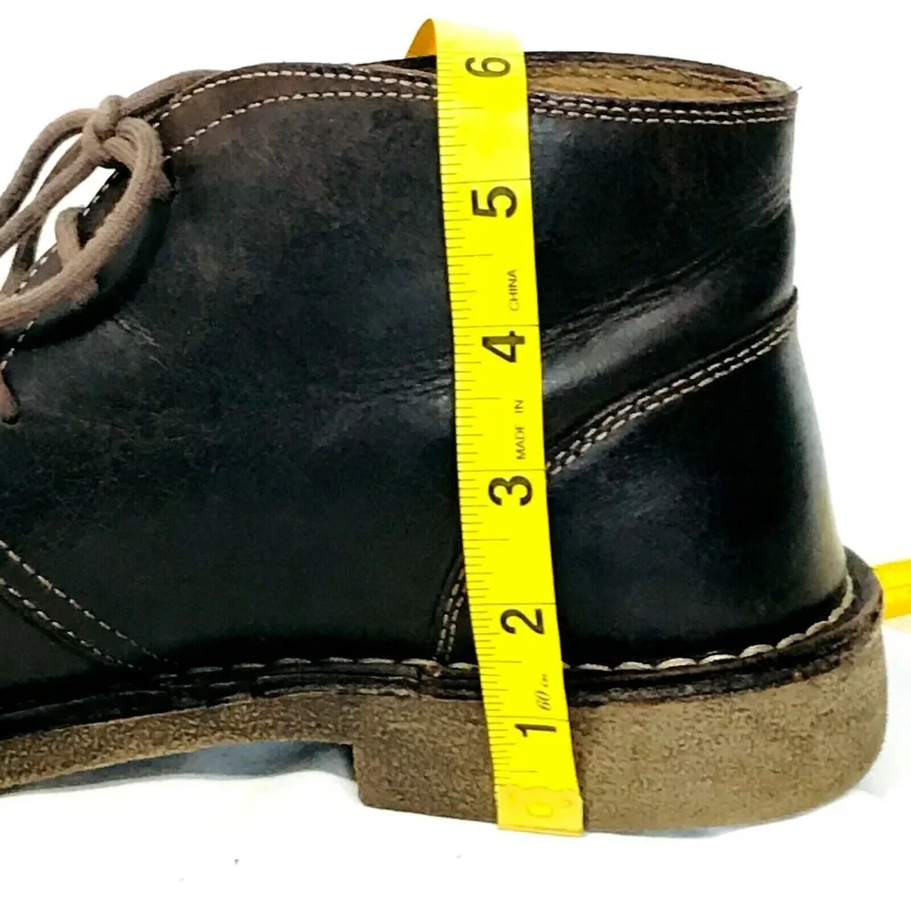 Dockers Ankle Boot Chukka Leather Tussock Brown 9.5 Mens Crepe Sole Lace Up Shoe